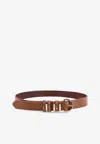Pinko Adjustable Belts Multiple Loops Smooth Studs In Brown