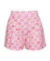 Pinko Monogram-pattern High-waist Shorts In Pink