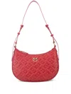Pinko Monogram-pattern Shoulder Bag In Red