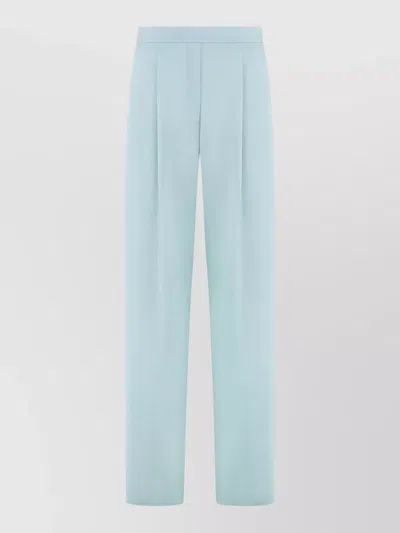 Pinko Montano High Waist Viscose Tailored Trousers In Blue