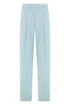 Pinko Montano Viscose Trousers In Blue