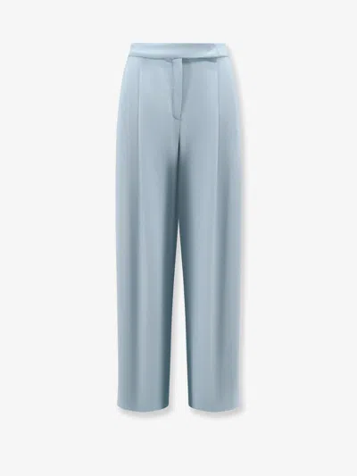 Pinko Montano Viscose Trousers With Pinces In Blue