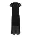 Pinko Monviso Perforated Motif Long Summer Dress In Black