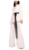 Pinko Mora Giacca Cady Side Tie Jacket In White In Pink