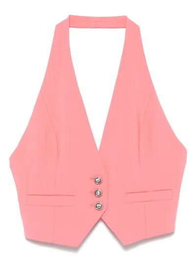Pinko Star Zipped Track Jacket Denise Triacetate Logo Star Strip