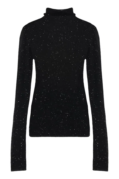 PINKO PINKO MOSS LONG SLEEVE SEQUIN TOP