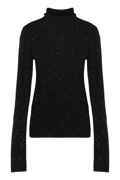 PINKO PINKO MOSS LONG SLEEVE SEQUIN TOP