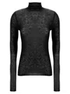 Pinko Long-sleeved Turtleneck Top In Black