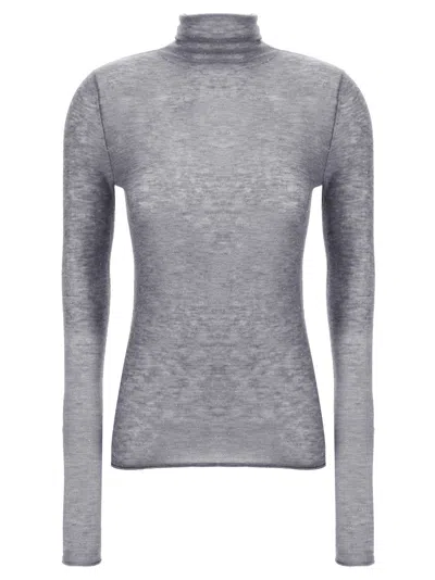 Pinko Grey Wool Sweater In Gray