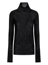 Pinko Fitted Wool Blend Sweater In Black