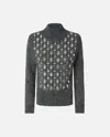 Pinko Mirror Image Turtleneck Sweater In Gray