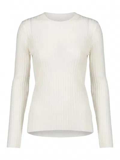 Pinko Muggito Round Neck Sweater In White
