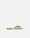 Pinko Mules Ouvertes En Cuir Nappa Lamé