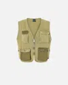 Pinko Multi-pocket Fisherman-style Vest In Four-leaf Clover Green