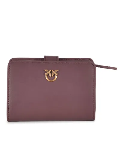 Pinko Multi Pockets Wallet In Bordeaux