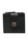 Pinko Small Love Birds Wallet In Black