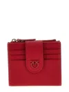 Pinko Compact Textured Wallet For Multiple Uses In Red