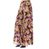 Pinko Floral Print Wide Leg Pants In Multi