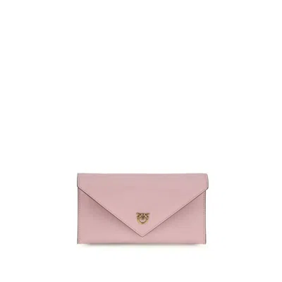 Pinko Multicolor Calf Leather Bos Taurus Shoulder Bag In Pink