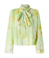 Pinko Multicolor Printed Blouse In Green