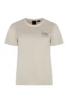 Pinko Love Birds-appliqué T-shirt In Ivory