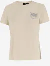 Pinko Love Birds-appliqué T-shirt In Ivory