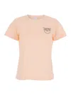 Pinko Nambrone Pink Crewneck T-shirt With Love Birds Diamond Cut Logo On The Chest In Cotton Woman In Pink