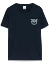 Pinko Short Sleeve Blue T-shirt With Decorative Embellishment