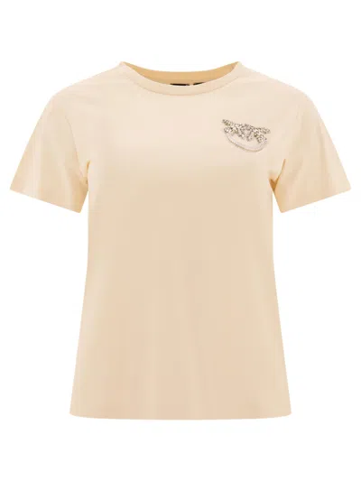 Pinko Nambrone T-shirts In Milk White