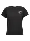 Pinko Embellished Love Birds T-shirt In Black