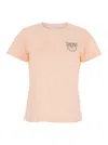 Pinko Nambrone Pink Crewneck T-shirt With Love Birds Diamond Cut Logo On The Chest In Cotton Woman In Pink