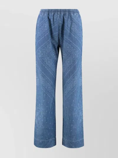 PINKO NAMIBIA PRINT COTTON TROUSERS