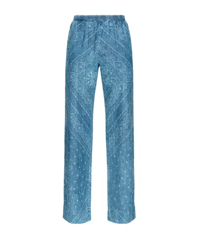 Pinko Namibia Wide-leg Pants In Blue