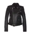 PINKO 'COSTA RICA' BLACK BIKER JACKET IN LEATHER WOMAN