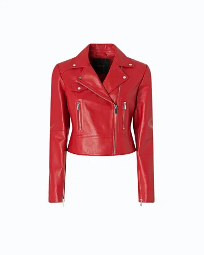 Pinko - Nappa Leather Biker-style Jacket - 48