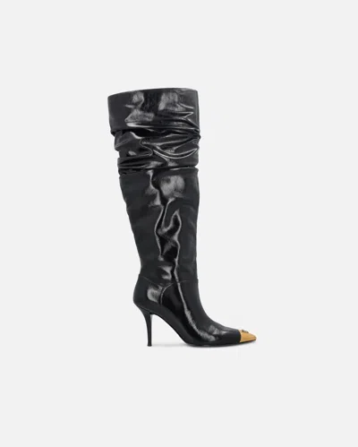 Pinko Lucy 15 Boots In Noir Limousine