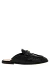 Pinko Naty Nappa Leather Flat Mules In Black