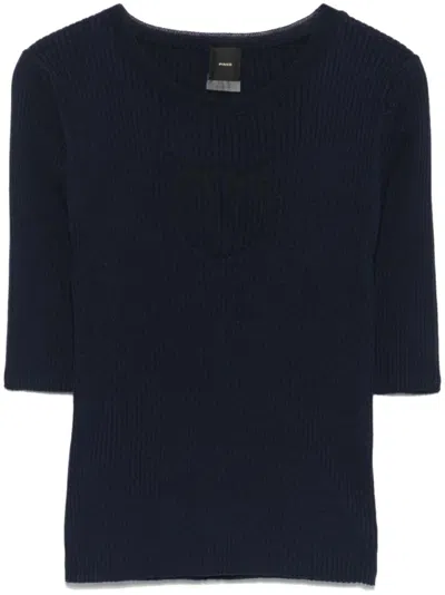 Pinko Navy Blue Crew Neck Sweater