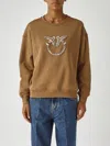 Pinko Nelly Maglia Felpa Ricamo Hoodie In Brown