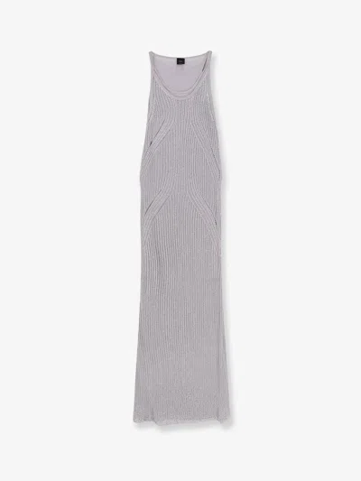 PINKO NELSON VISCOSE AND METALLISED FIBRE LONG DRESS
