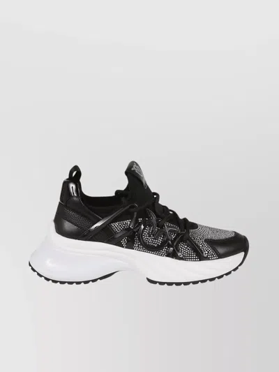 PINKO NEOPRENE MESH CHUNKY SOLE SNEAKERS