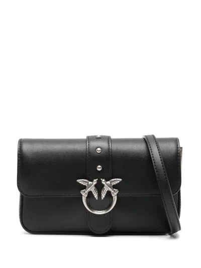Pinko Nero Studded Bird Motif Bag In Black