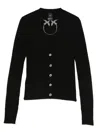 Pinko V-neck New Ticino Cardigan In Black