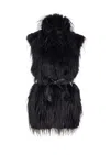 Pinko Neva Faux Fur Vest In Black