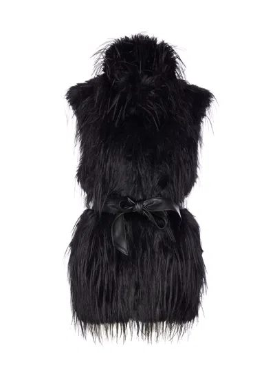 PINKO NEVA FAUX FUR VEST