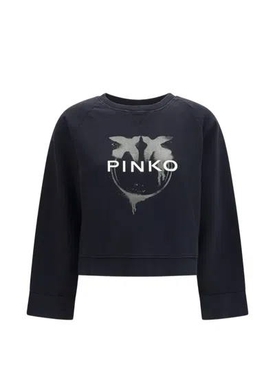 Pinko Neves Logo-print Sweatshirt In Black