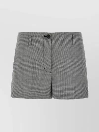 PINKO 'NEVI' CHECKERED PATTERN SHORTS