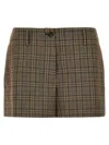 Pinko 'nevi' Checked Pattern Shorts In Brown