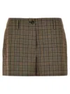 Pinko 'nevi' Checked Pattern Shorts In Brown