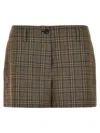 Pinko 'nevi' Checked Pattern Shorts In Brown